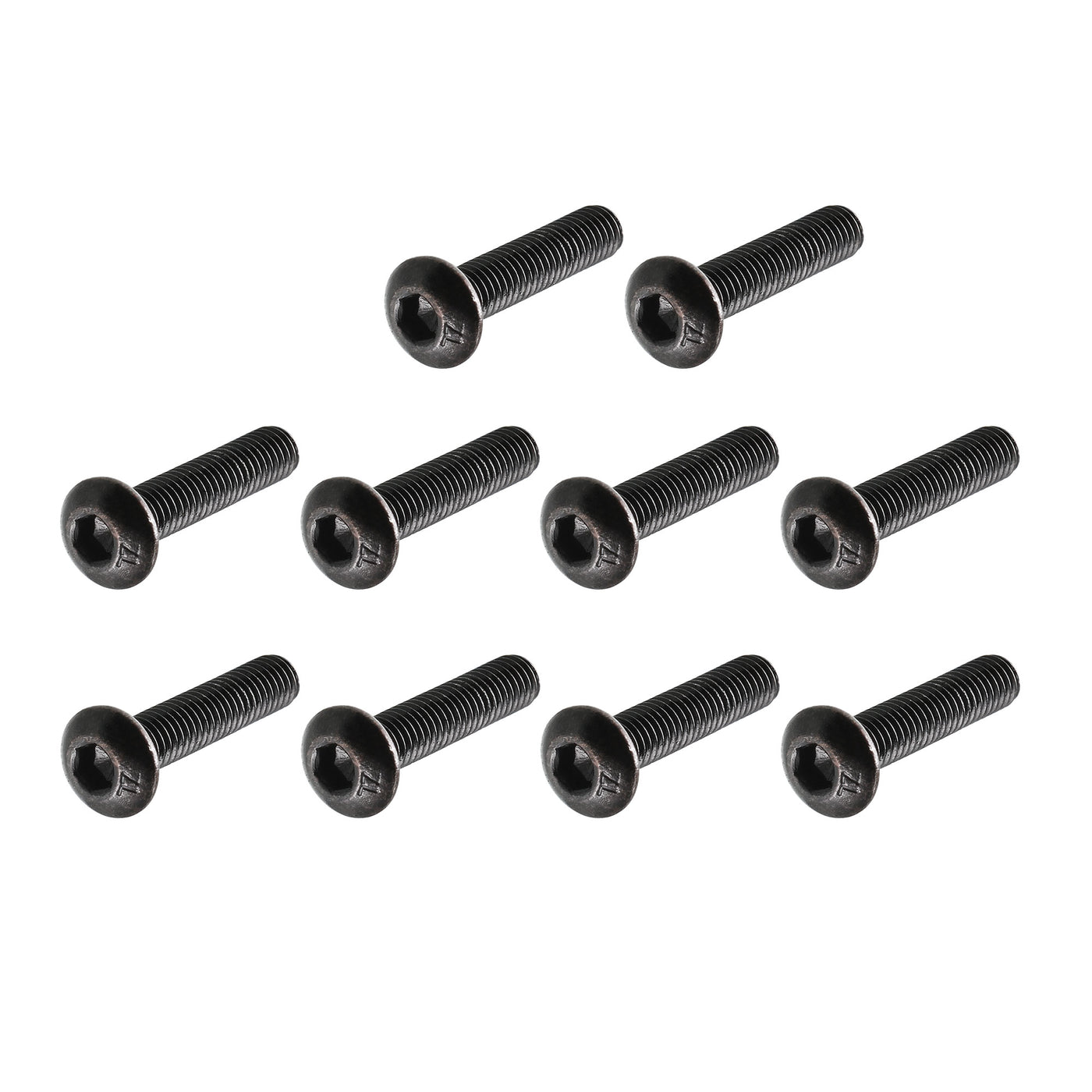 Harfington M3x14mm Thread 10.9 Alloy Steel Button Head Hex Socket Cap Screw Bolt 100pcs