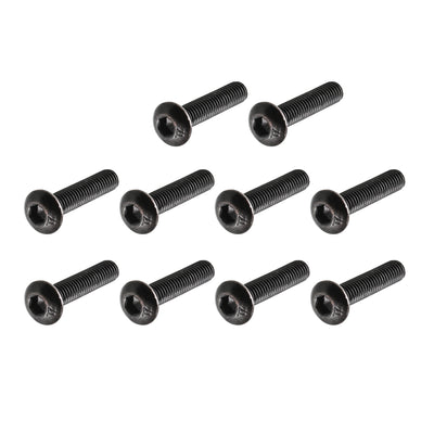 Harfington M3x14mm Thread 10.9 Alloy Steel Button Head Hex Socket Cap Screw Bolt 100pcs