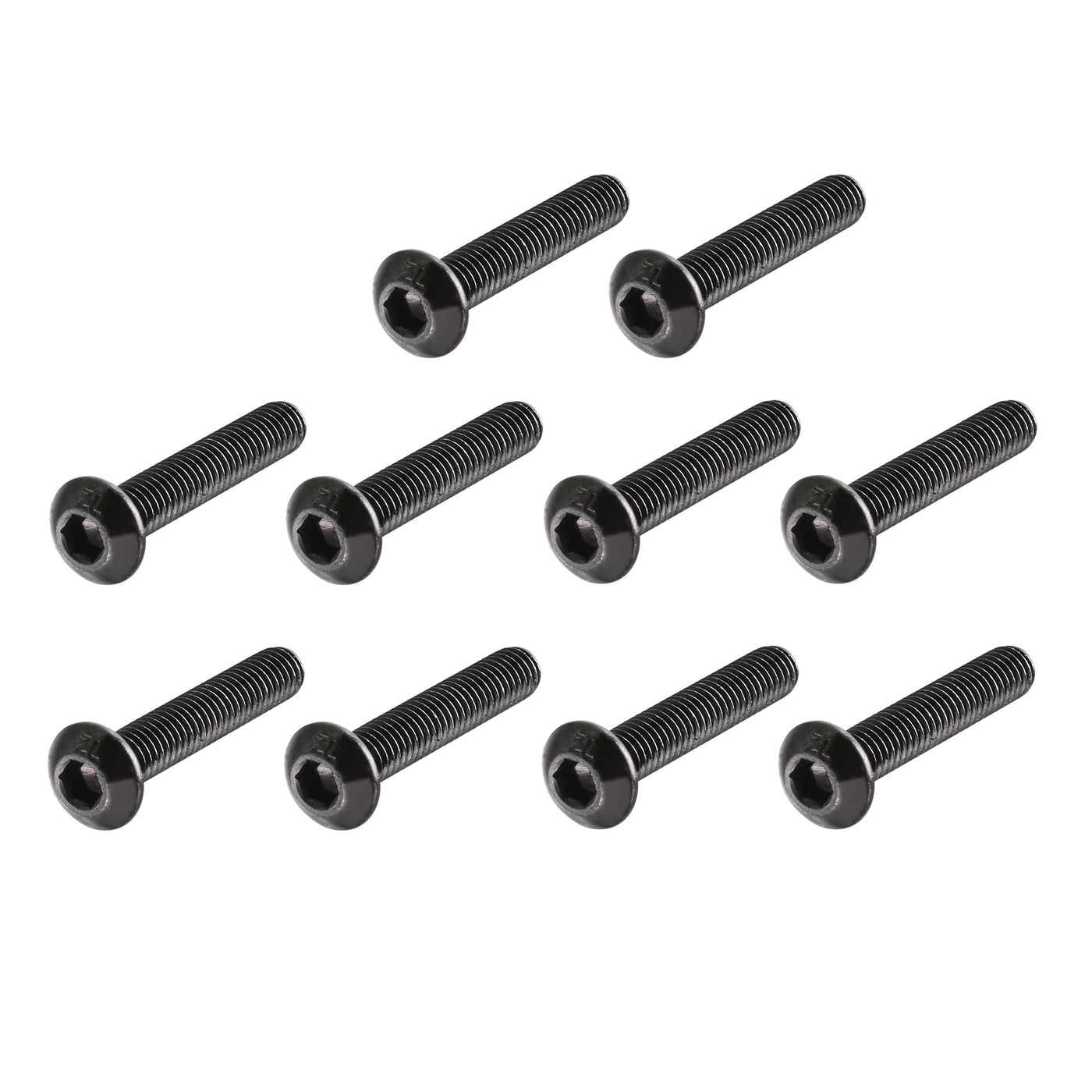 Harfington M3x16mm Thread 10.9 Alloy Steel Button Head Hex Socket Cap Screw Bolt 100pcs