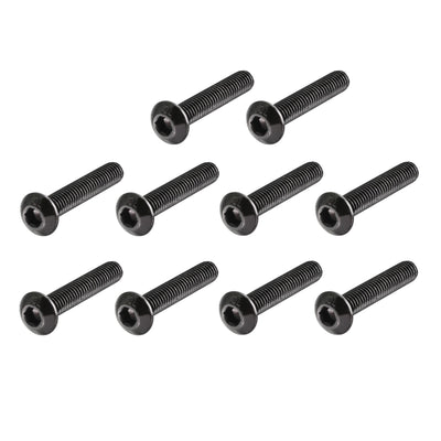 Harfington M3x16mm Thread 10.9 Alloy Steel Button Head Hex Socket Cap Screw Bolt 100pcs