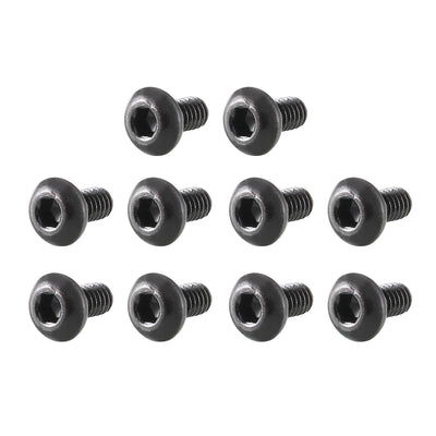 Harfington M2x4mm Thread 10.9 Alloy Steel Button Head Hex Socket Cap Screw Bolt 100pcs