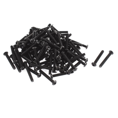 Harfington M3x22mm Thread 10.9 Alloy Steel Button Head Hex Socket Cap Screw Bolt 100pcs