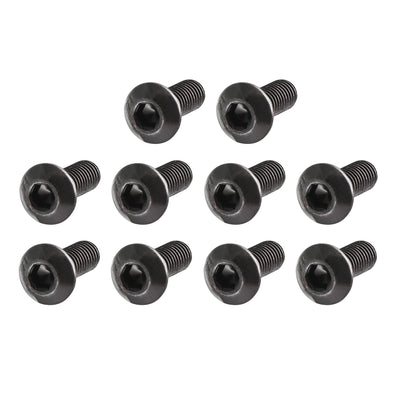 Harfington M3x8mm Thread 10.9 Alloy Steel Button Head Hex Socket Cap Screw Bolt 100pcs