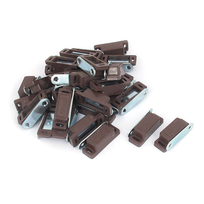 Harfington Cabinet Door Plastic Magnetic Catch Latch Brown 46mm Length 30pcs