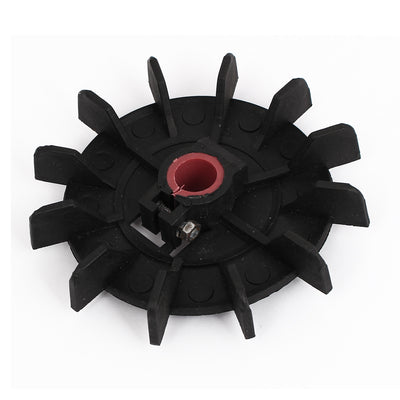 Harfington 14mm Inner Diameter Plastic 12 Impeller Motor Fan Vane Wheel Replacement Black