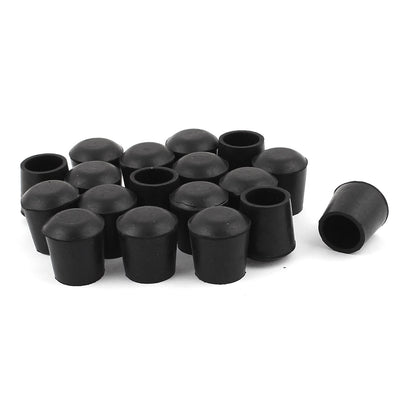 Harfington 18pcs 18mm Hole Dia Rubber Cone Shaped Cover Furniture Desk Chair Leg Feet Protective Pads Tip