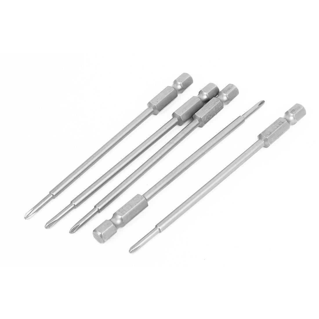 Harfington 100mm Long PH0 Magnetic 2.0mm Phillips Head Screwdriver Bits 5pcs