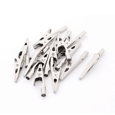 Harfington 15 Pcs Alligator Clips With Teeth Aligator Hair Bows Metal Clips Silver Tone