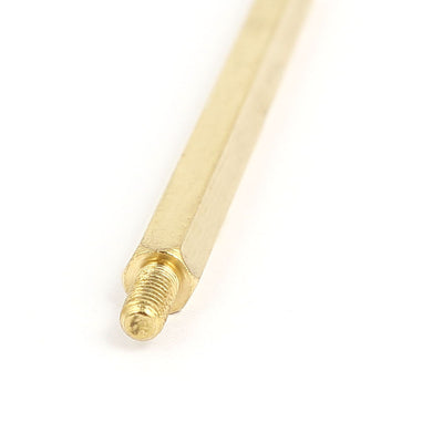 Harfington M3x60+6mm Male to Female Hexagonal Standoff Spacer Nuts Washers Brass Tone 20pcs