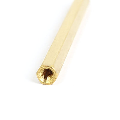 Harfington M3x60+6mm Male to Female Hexagonal Standoff Spacer Nuts Washers Brass Tone 20pcs