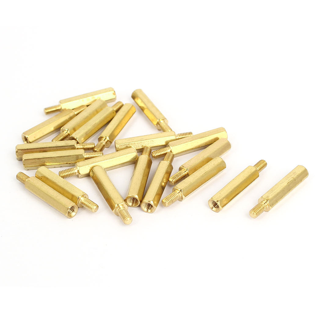 Harfington M3 Hexagonal Pillar Male to Female Thread PCB Standoff Spacer 20mm+6mm 20pcs