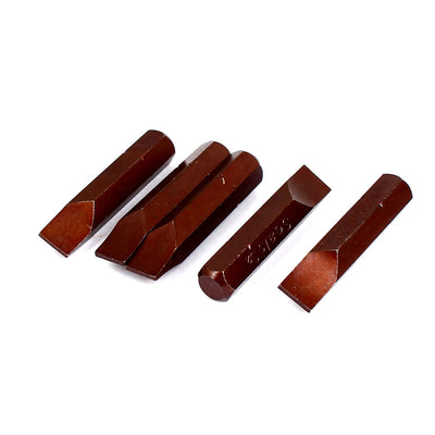 Harfington 8mm Tip 5/16" Shank Slotted Flat Head Screw Driver Bit Chocolate Color 5 Pcs