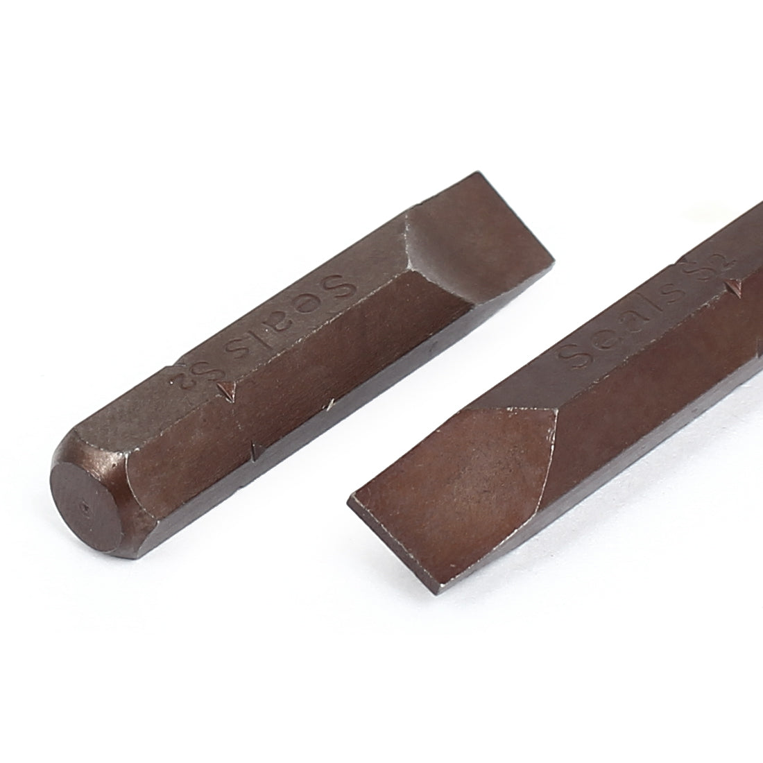 Harfington 38mm Length 8mm Tip 5/16" Shank Slotted Flat Head Screw Driver Bit 2 Pcs