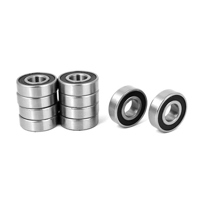 Harfington 17mm x 40mm x 12mm Deep Groove Radial Ball Bearings 6203RS 10 Pcs