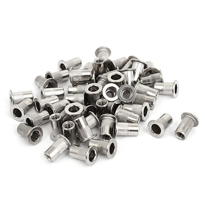 Harfington M4 Thread 304 Stainless Steel Rivet Nut Insert Dadi 50pcs