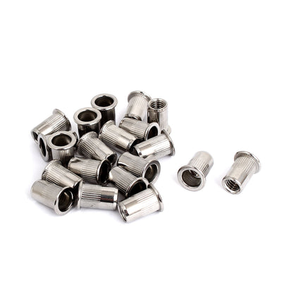 Harfington M8 Thread 304 Stainless Steel Rivet Nut Insert Nutsert 20pcs