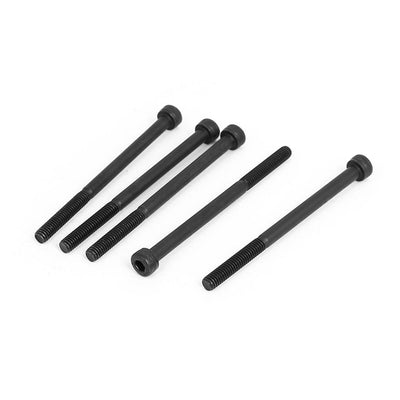Harfington M4x60mm Alloy Steel Hex Bolt Socket Head Cap Machine Screws Black 5pcs