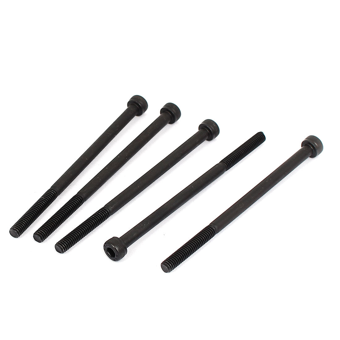 Harfington M4x70mm Alloy Steel Hex Bolt Socket Head Cap Machine Screws Black 5pcs