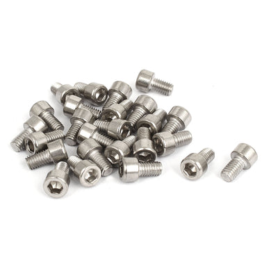 Harfington 25pcs 4mm Stainless Steel Hex Key Socket Head Cap Screws Bolts M5x0.8mmx8mm