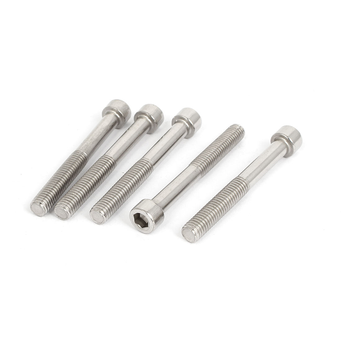 Harfington M8x65mm 35mm Long Thread Stainless Steel Hex Key Socket Head Cap Screws Bolts 5pcs