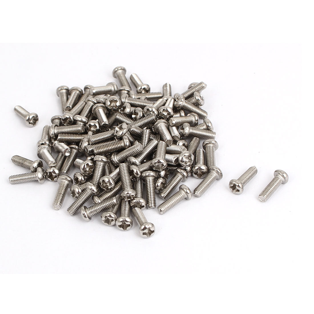 Harfington M3x10mm Stainless Steel Phillips Round Pan Head Machine Screws 100pcs