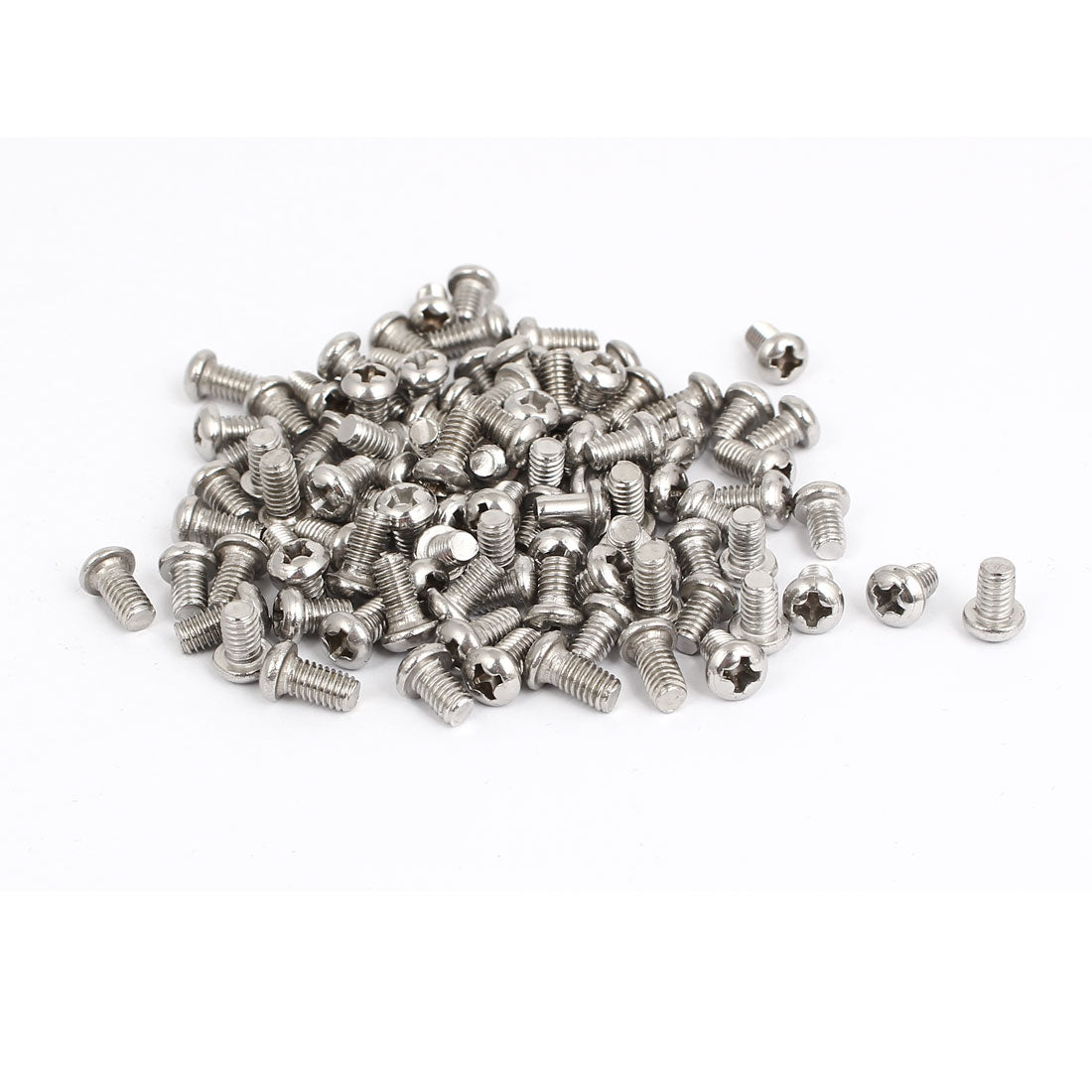Harfington M4x6mm Stainless Steel Phillips Round Pan Head Machine Screws 100pcs