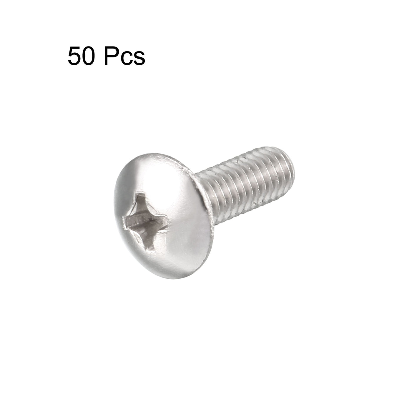 Harfington M4x12mm Stainless Steel Phillips Head Machine Screws 50pcs