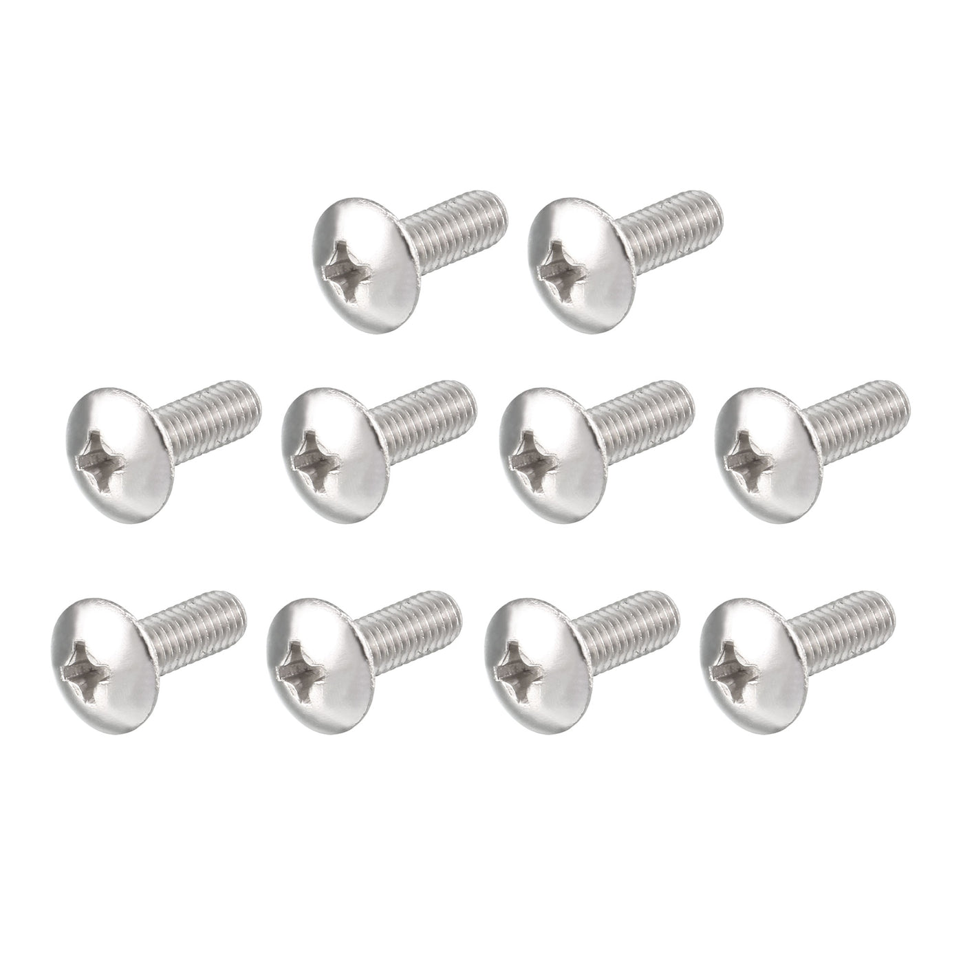 Harfington M4x12mm Stainless Steel Phillips Head Machine Screws 50pcs