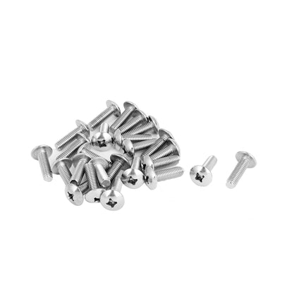 Harfington M6x20mm Stainless Steel  Phillips Head Machine Screws 25pcs