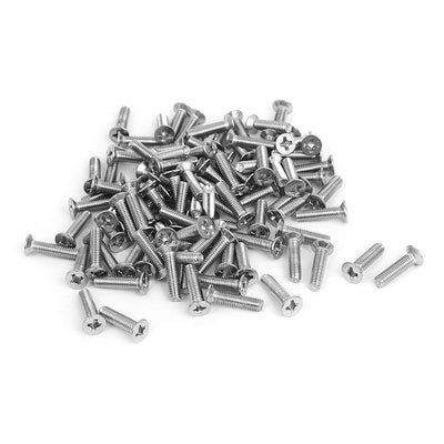 Harfington M3x12mm Stainless Steel Countersunk Flat Head Cross Phillips Screw Bolts 100pcs