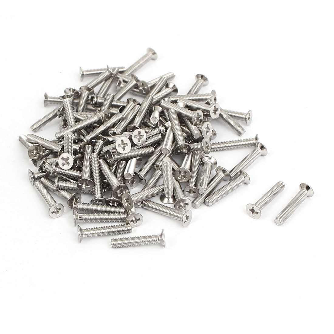 Harfington M3x16mm Stainless Steel Countersunk Flat Head Cross Phillips Screw Bolts 100pcs