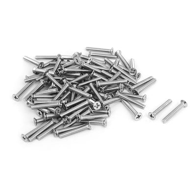 Harfington M3x20mm Stainless Steel Countersunk Flat Head Cross Phillips Screw Bolts 100pcs