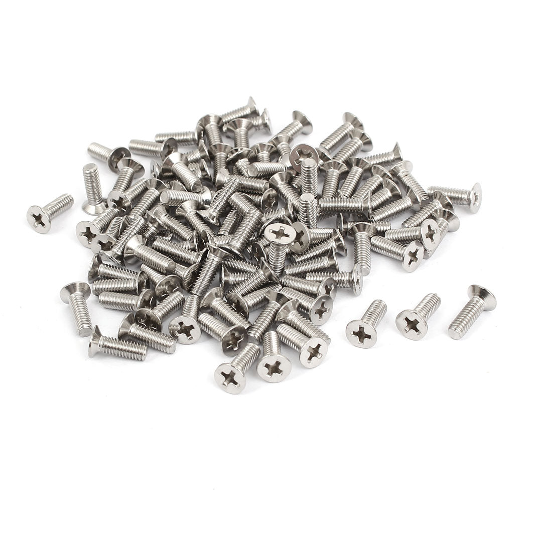 Harfington M4x12mm Stainless Steel Countersunk Flat Head Cross Phillips Screw Bolts 100pcs