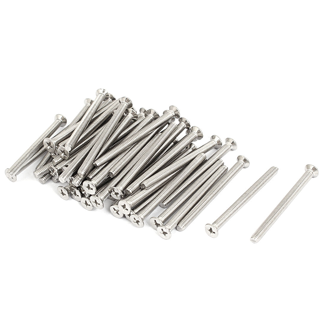 Harfington M4x50mm Stainless Steel Countersunk Flat Head Cross Phillips Screw Bolts 50pcs