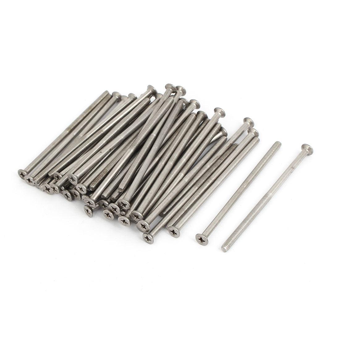 Harfington M4x80mm Stainless Steel Countersunk Flat Head Cross Phillips Screw Bolts 50pcs