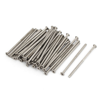 Harfington M4x80mm Stainless Steel Countersunk Flat Head Cross Phillips Screw Bolts 50pcs