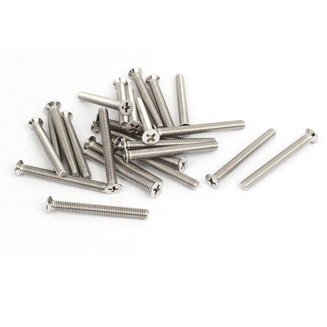 Harfington M5x45mm Stainless Steel Countersunk Flat Head Cross Phillips Screw Bolts 25pcs