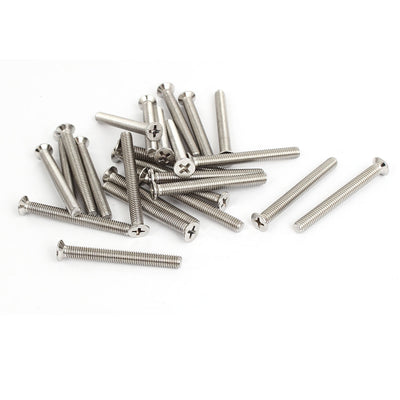 Harfington M5x45mm Stainless Steel Countersunk Flat Head Cross Phillips Screw Bolts 25pcs