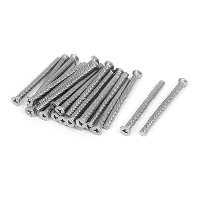 Harfington M5x60mm Stainless Steel Countersunk Flat Head Cross Phillips Screw Bolts 25pcs