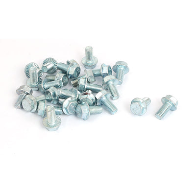 Harfington M8x16mm Grade 8.8 Metric Serrated Hex Flange Screws Bolts 25pcs