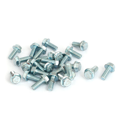 Harfington M8x20mm Grade 8.8 Metric Hex Flange Screws Bolts 25pcs