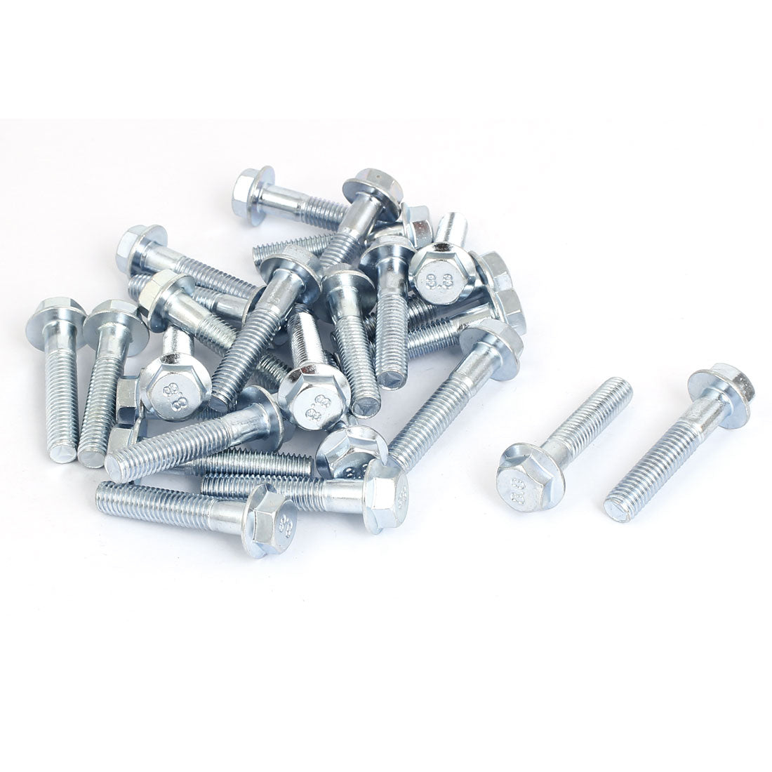 Harfington M8x40mm Grade 8.8 Half Thread Hexagon Hex Flange Bolts Screws 25pcs