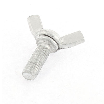 Harfington M6x16mm Thread Stainless Steel Butterfly Wing Nut Screw Bolt