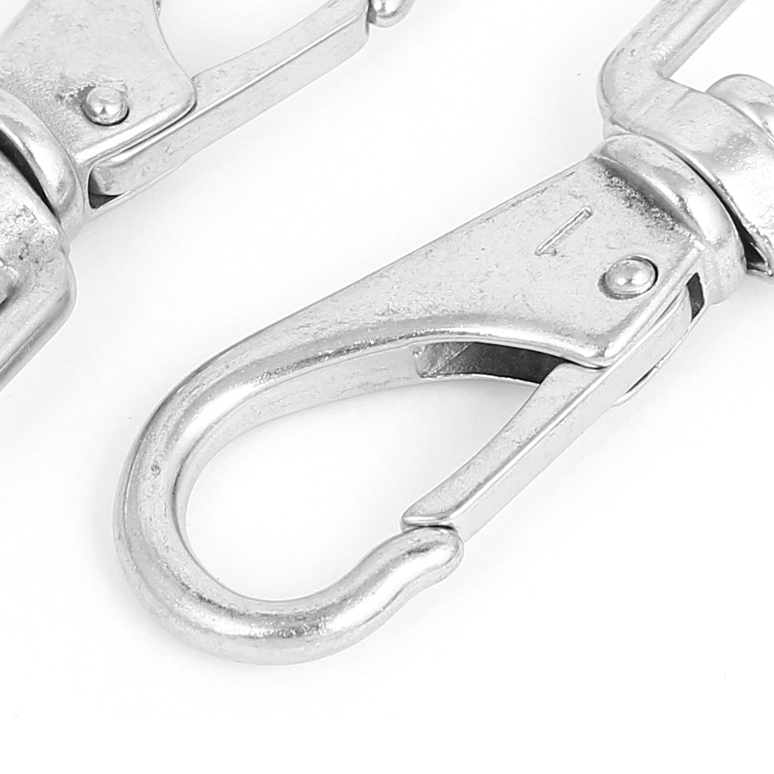 Harfington 2pcs M5 Stainless Steel Swivel Eye Lifting Shackle Snap Hook Silver Tone