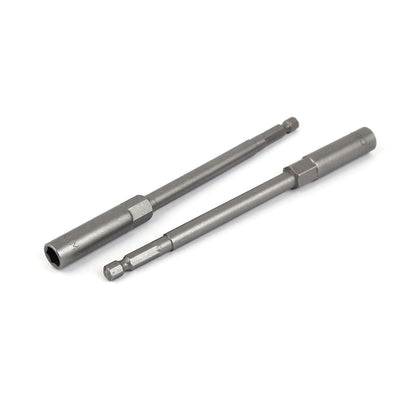 Harfington 1/4" Shank 8mm Hex Socket Power Nut Driver Setter Adapter Bit 2Pcs