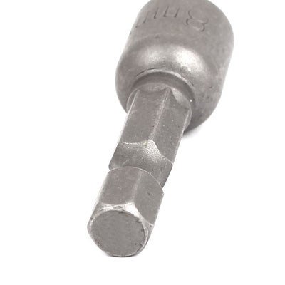 Harfington 1/4" Shank 8mm Hex Socket Magnetic Power Nut Driver Setter Adapter Bit 6Pcs