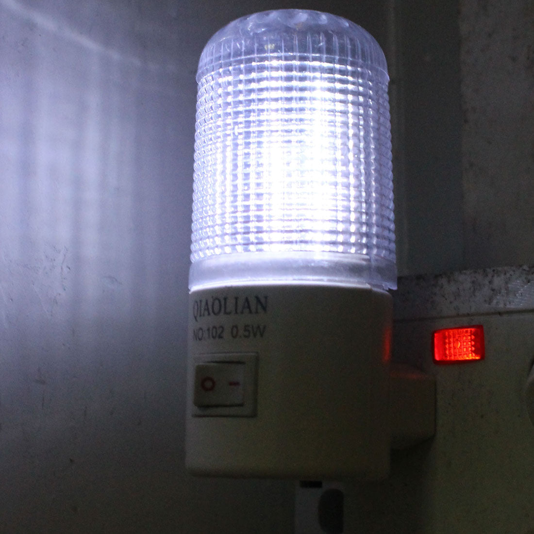 Harfington 0.5W Bedroom Wall Mounting Night Lamp Light Bulb US Plug 110V-250V