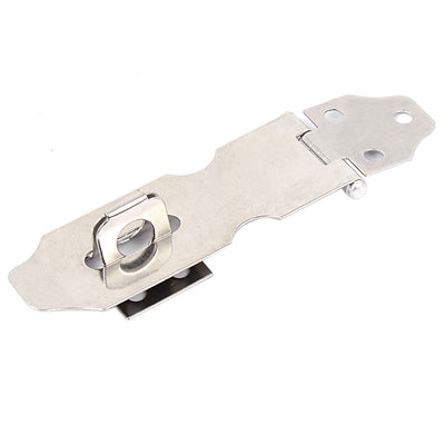 Harfington 3" Long Metal Drawer Cabinet Door Gate Lock Hasp Latch Locking Silver Tone