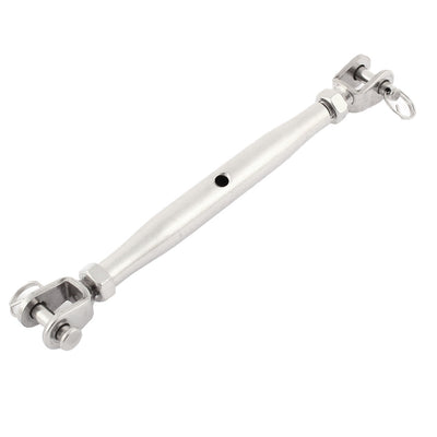 Harfington M8 Stainless Steel Rigging Screw Jaw to Jaw Turnbuckles 2pcs for Wire Rope Cable