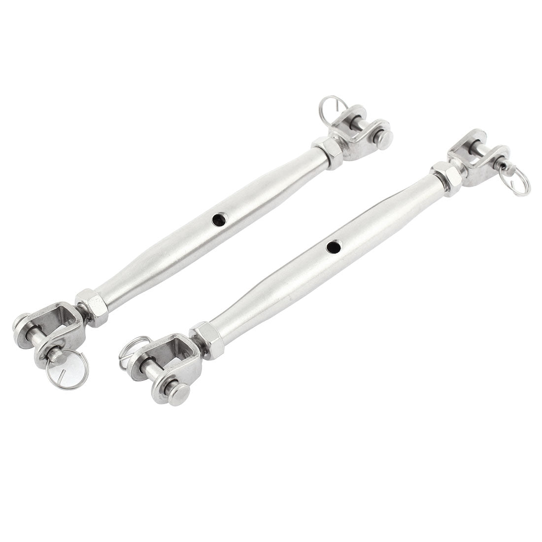 Harfington M8 Stainless Steel Rigging Screw Jaw to Jaw Turnbuckles 2pcs for Wire Rope Cable
